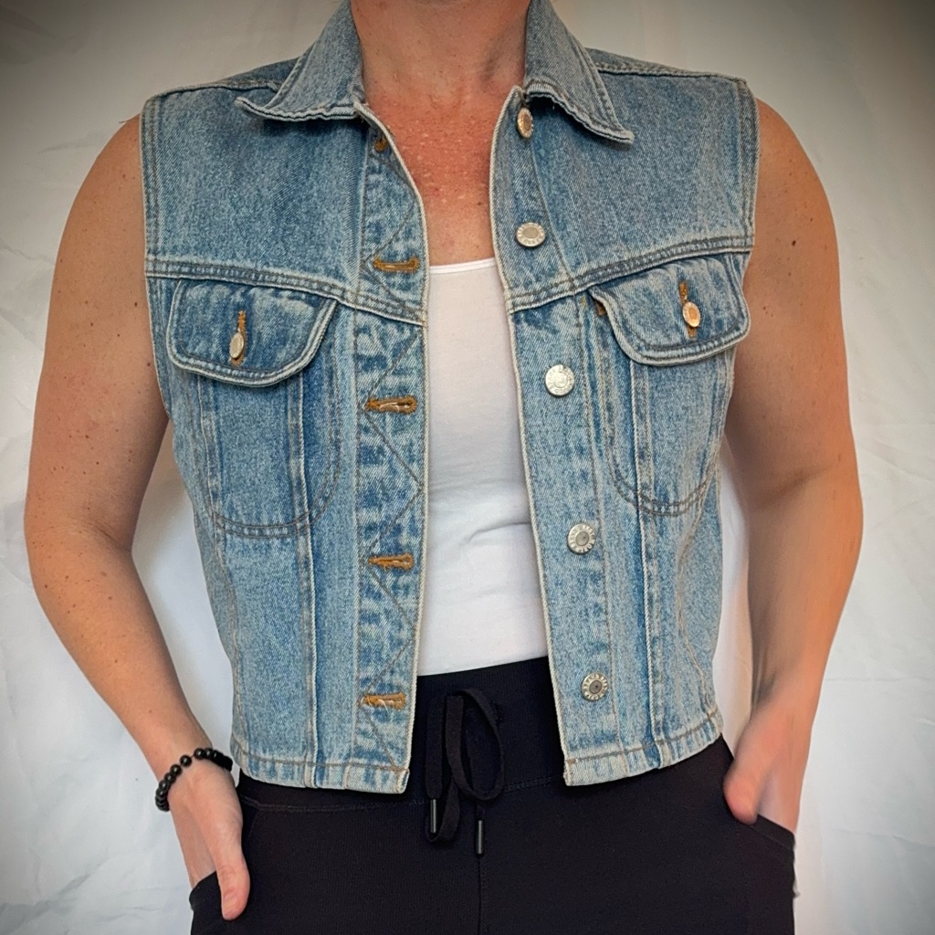 Vintage Bwb Best World Brand Jean Vest